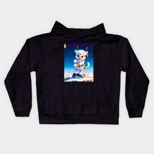 Astronaut Cat Kids Hoodie